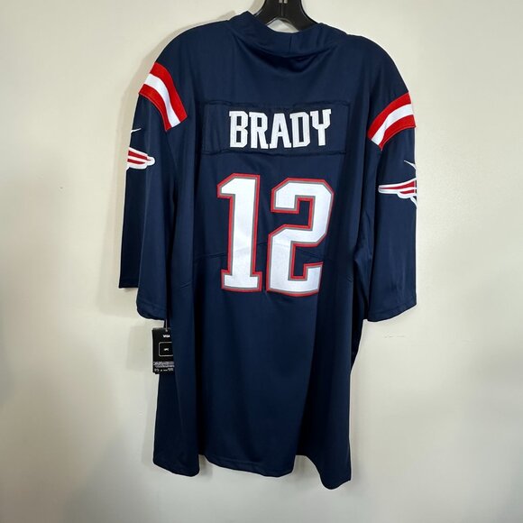 NFL Authentic Nike New England Patriots Brady #12 On-Field Jersey Men's XL - Picture 3 of 12